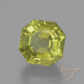 Apatito Verde bosque cálido natural de 6.16 ct, Corte Octágono / Esmeralda, VS-SI