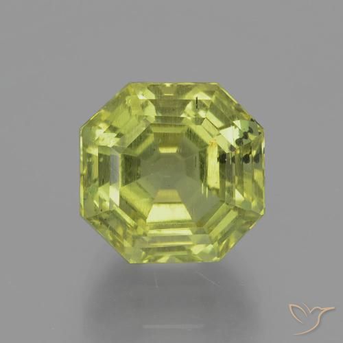 Apatita verde natural de 8,10 ct, corte esmeralda, VS-SI