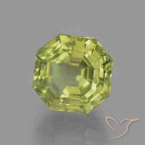 Apatita verde natural de 8,10 ct, corte esmeralda, VS-SI