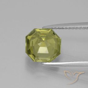 Apatito Verde bosque cálido natural de 2.64 ct, Corte Octágono / Esmeralda, VS