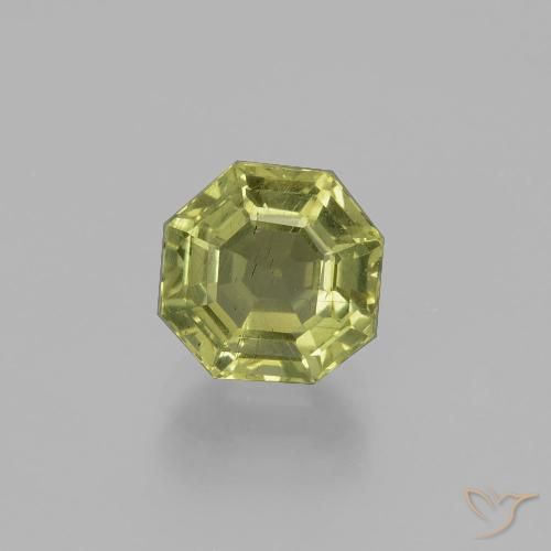 2.33ct Natural Verde terroso cálido Apatito, corte esmeralda, VS