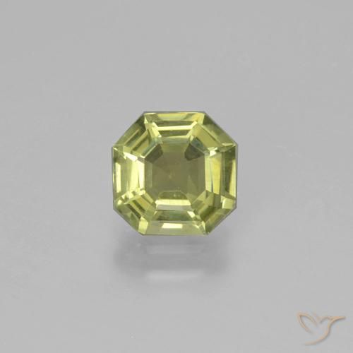 1.26ct Natural Verde terroso cálido Apatito, corte esmeralda, VS
