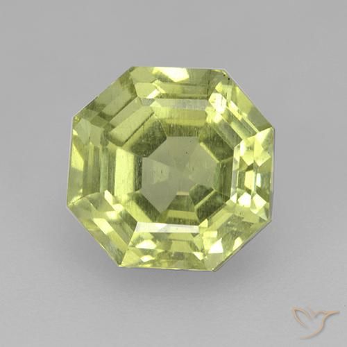 3.24ct Natural Amarillo medio Apatito, corte esmeralda, VS
