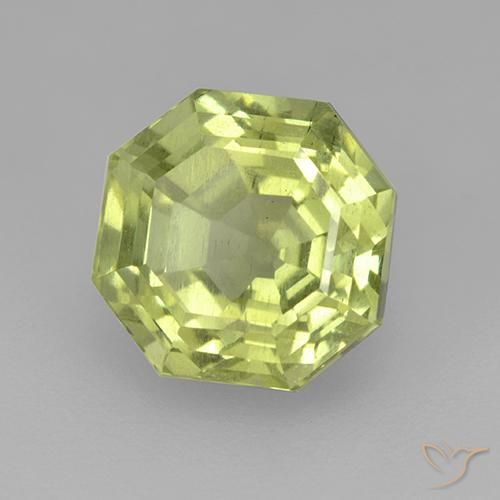 Apatito Amarillo medio natural de 3.24 ct, Corte Octágono / Esmeralda, VS