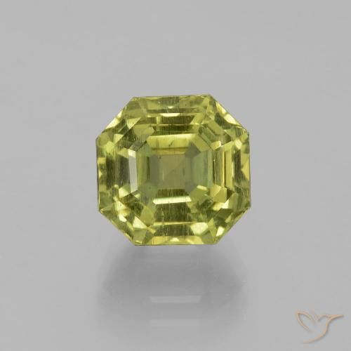 4.68ct Natural Verde terroso cálido Apatito, corte esmeralda, VS