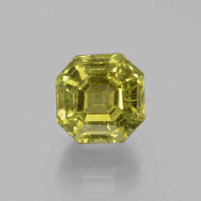Apatita verde natural de 5,11 ct, corte esmeralda, VS-SI
