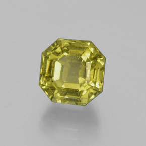 Apatita verde natural de 5,11 ct, corte esmeralda, VS-SI