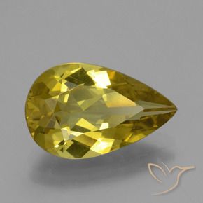 Apatito Amarillo medio natural de 4.73 ct, En forma de pera, VS