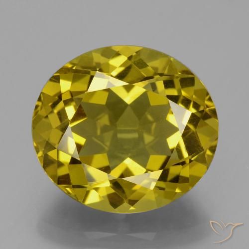 10.00ct Natural Amarillo púrpura Apatito, Ovalada, VS