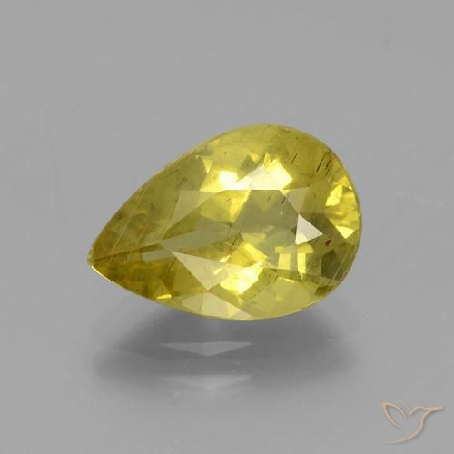 2.91ct Natural Amarillo púrpura Apatito, En forma de pera, VS