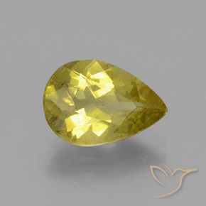 Apatito Amarillo púrpura natural de 2.91 ct, En forma de pera, VS
