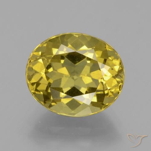 4.70ct Natural Amarillo medio Apatito, Ovalada, VS