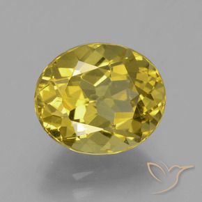 Apatito Amarillo medio natural de 4.70 ct, Ovalada, VS