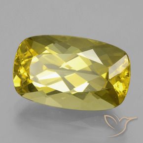 Apatito Amarillo amarronado natural de 9.99 ct, Forma Cojín, VVS-VS