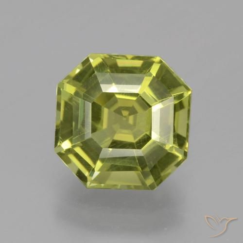 3.41ct Natural Verde amarillento Apatito, corte esmeralda, VS