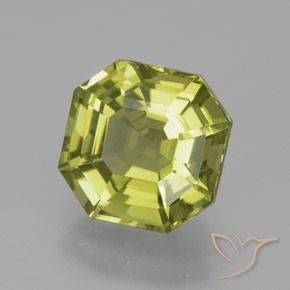 Apatito Verde amarillento natural de 3.41 ct, Corte Octágono / Esmeralda, VS