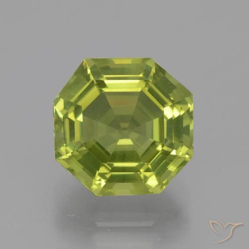3.54ct Natural Verde amarillento Apatito, corte esmeralda, VVS-VS