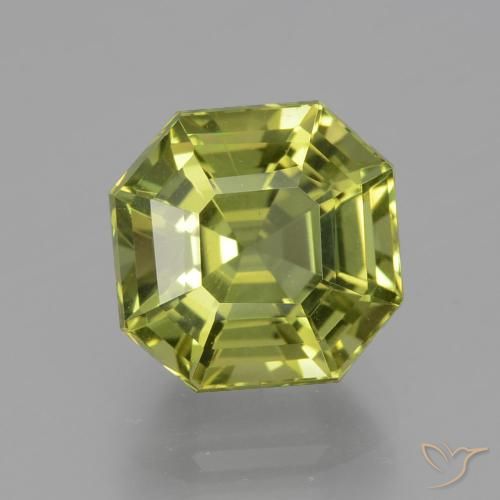 4.35ct Natural Verde amarillento Apatito, corte esmeralda, VS