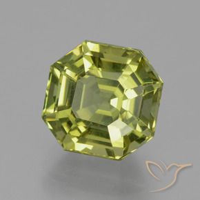 Apatito Verde amarillento natural de 4.35 ct, Corte Octágono / Esmeralda, VS