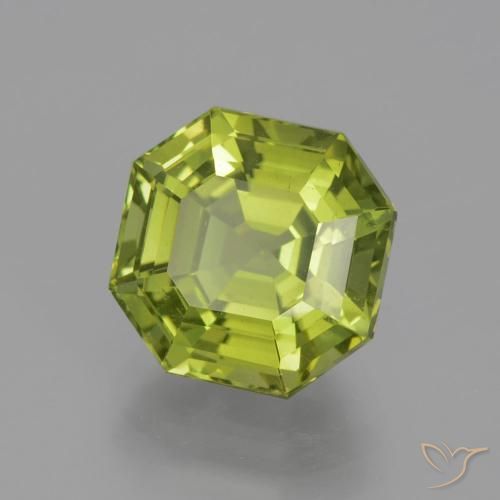Apatito Verde Oliva natural de 5.95 ct, Corte Octágono / Esmeralda, VS