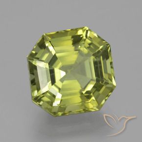 Apatito Verde amarillento natural de 6.54 ct, Corte Octágono / Esmeralda, VS