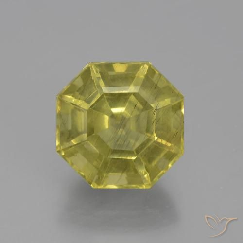 4.69ct Natural Amarillo medio Apatito, corte esmeralda, VS