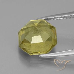 Apatito Amarillo medio natural de 4.69 ct, Corte Octágono / Esmeralda, VS