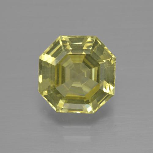 Apatita amarillo natural de 3,22 ct, corte esmeralda, VS