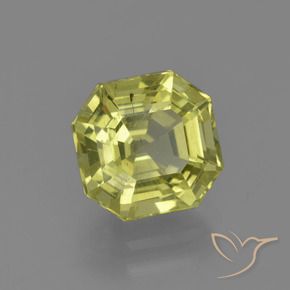 Apatito Amarillo medio natural de 3.18 ct, Corte Octágono / Esmeralda, VS