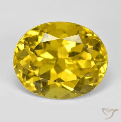 14.76ct Natural Amarillo dijón Apatito, Ovalada, VS
