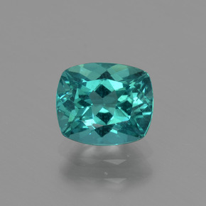 Apatita verde natural de 1,31 ct, corte cojín, VS