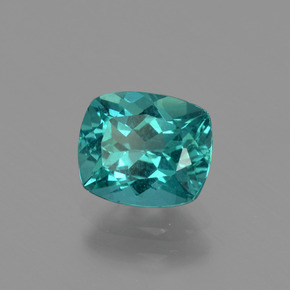 Apatita verde natural de 1,31 ct, corte cojín, VS