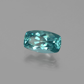 Apatita azul natural de 1,91 ct, corte cojín, VS