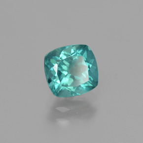 Apatita verde natural de 1,23 ct, corte cojín, VS