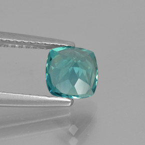 Apatita verde natural de 1,23 ct, corte cojín, VS