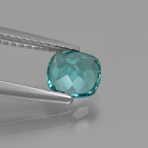 Apatito Verde azul natural de 0.81 ct, Corte Cojín, VS