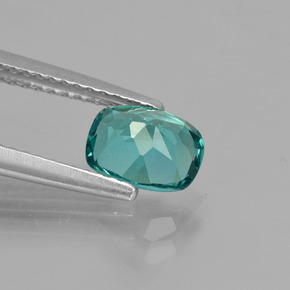 Apatita verde natural de 1,17 ct, corte cojín, VS