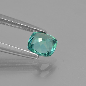 Apatito Verde azul natural de 0.71 ct, Corte Cojín, VS