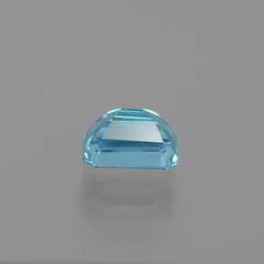 Apatita azul natural de 1,10 ct, corte esmeralda, VS