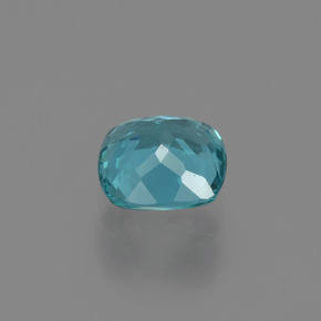 Apatita azul verdoso natural de 1,28 ct, corte cojín, VS