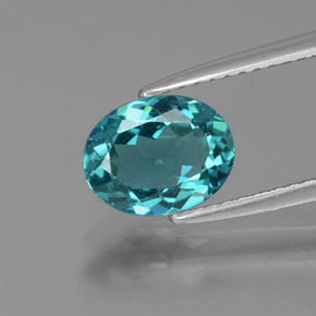 Apatita azul natural de 1,40 ct, corte óvalo, VS