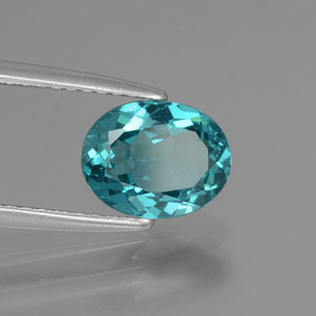 Apatita azul natural de 1,40 ct, corte óvalo, VS