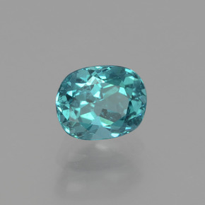 Apatito Azul verdoso natural de 1.27 ct, Corte Cojín, VS