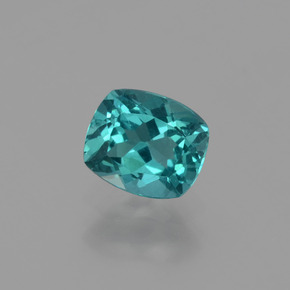 Apatita azul natural de 1,25 ct, corte cojín, VS