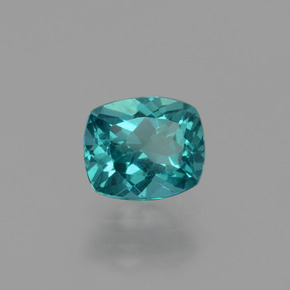 Apatita azul natural de 1,25 ct, corte cojín, VS