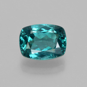 Apatita azul natural de 1,92 ct, corte cojín, VS