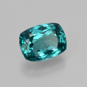 Apatita azul natural de 1,92 ct, corte cojín, VS