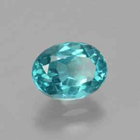 Apatita azul natural de 1,38 ct, corte óvalo, VS