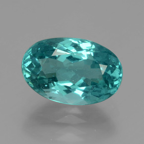 Apatita azul natural de 4,28 ct, corte óvalo, VS