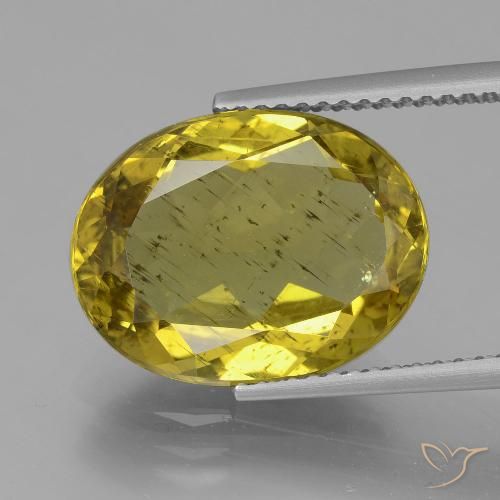 7.28ct Natural Amarillo medio Apatito, Ovalada, VS-SI